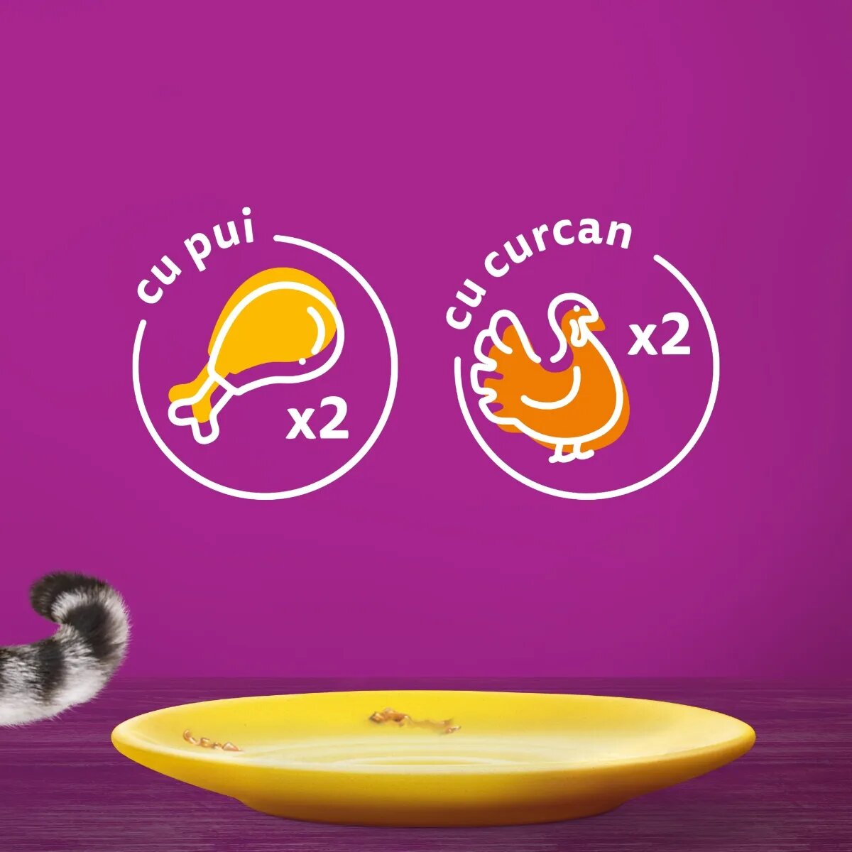 WHISKAS Selectii Pasăre Pui și Curcan plic hrană umedă pisici (în aspic) multipack 85g x 4