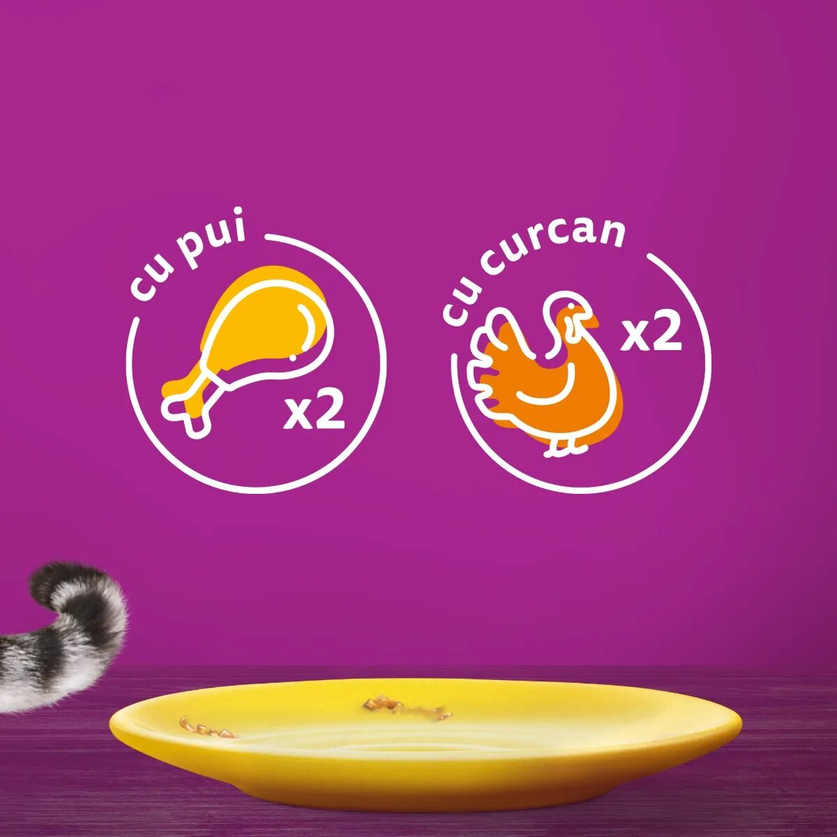 WHISKAS Selectii Pasăre Pui și Curcan plic hrană umedă pisici (în sos) multipack 85g x 4