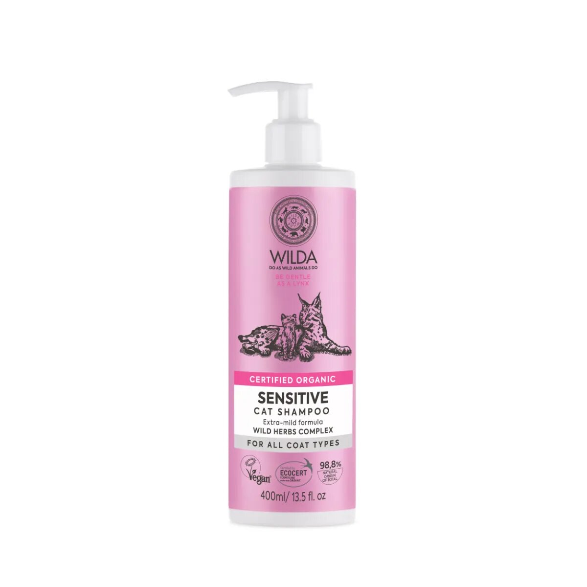 WILDA Cat Sensitive șampon pisici piele sensibilă flacon 400ml