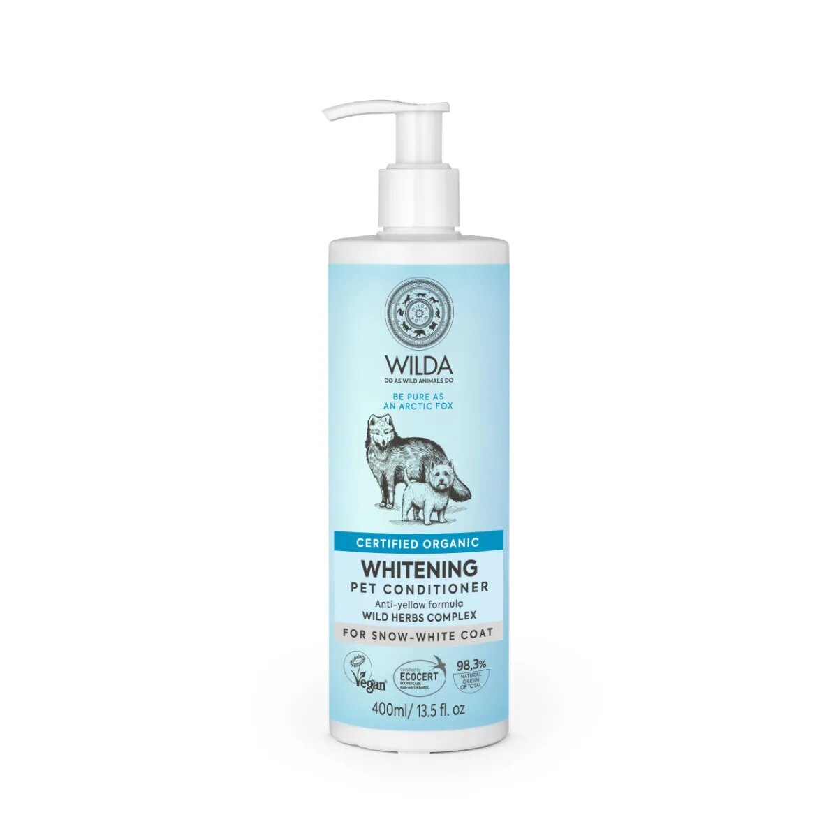 WILDA Whitening balsam câini și pisici blană albă flacon 400ml