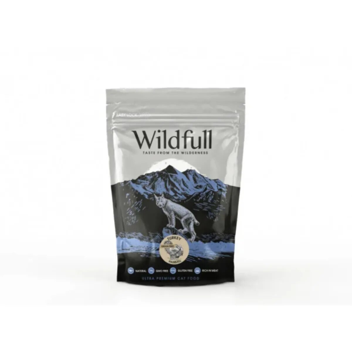 WILDFULL Hairball Curcan hrană uscată fără cereale pisici limitarea ghemurilor de blană 400g