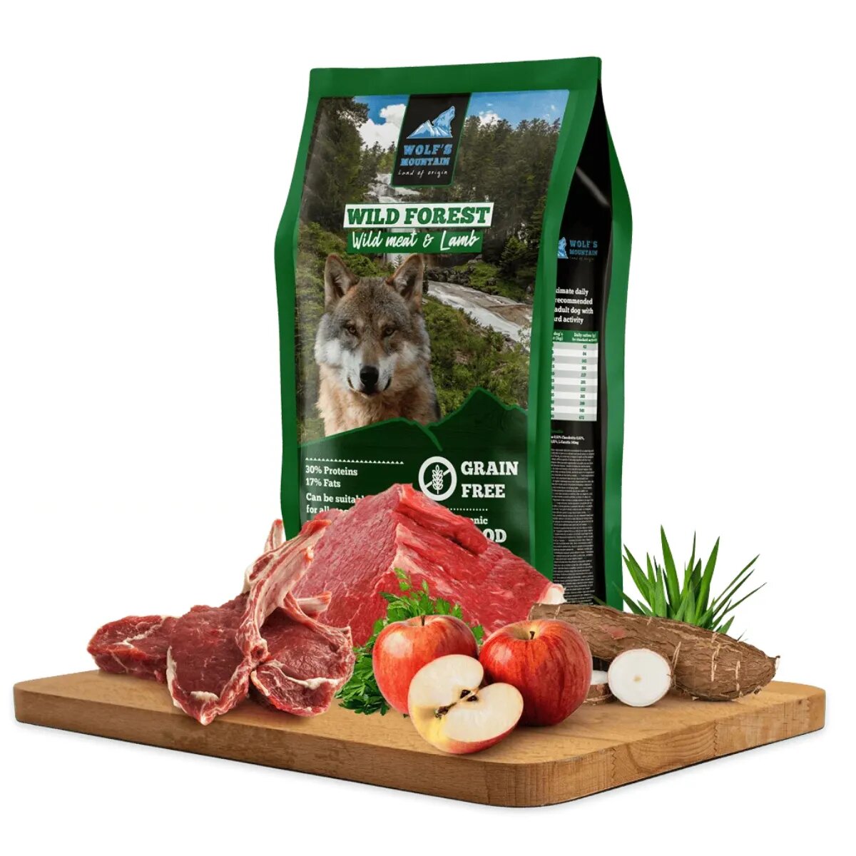 WOLF'S MOUNTAIN Wild Forest XS-XL Vânat și Miel hrană uscată fără cereale câini 12kg