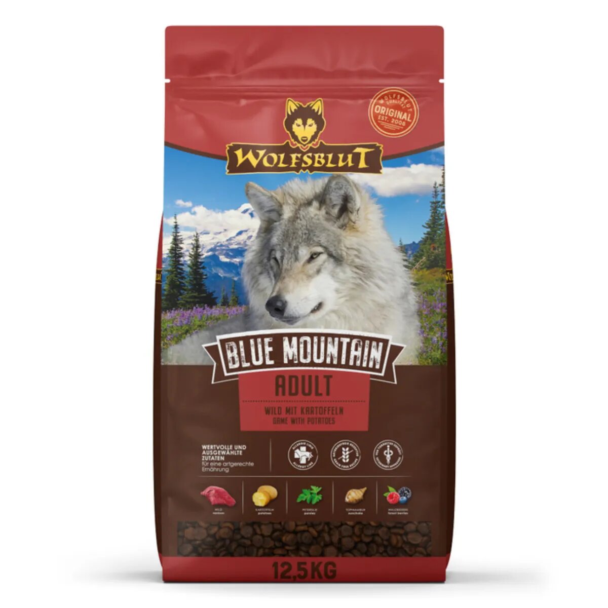 WOLFSBLUT Blue Mountain XS-XL Căprioară hrană uscată fără cereale câini 12.5kg