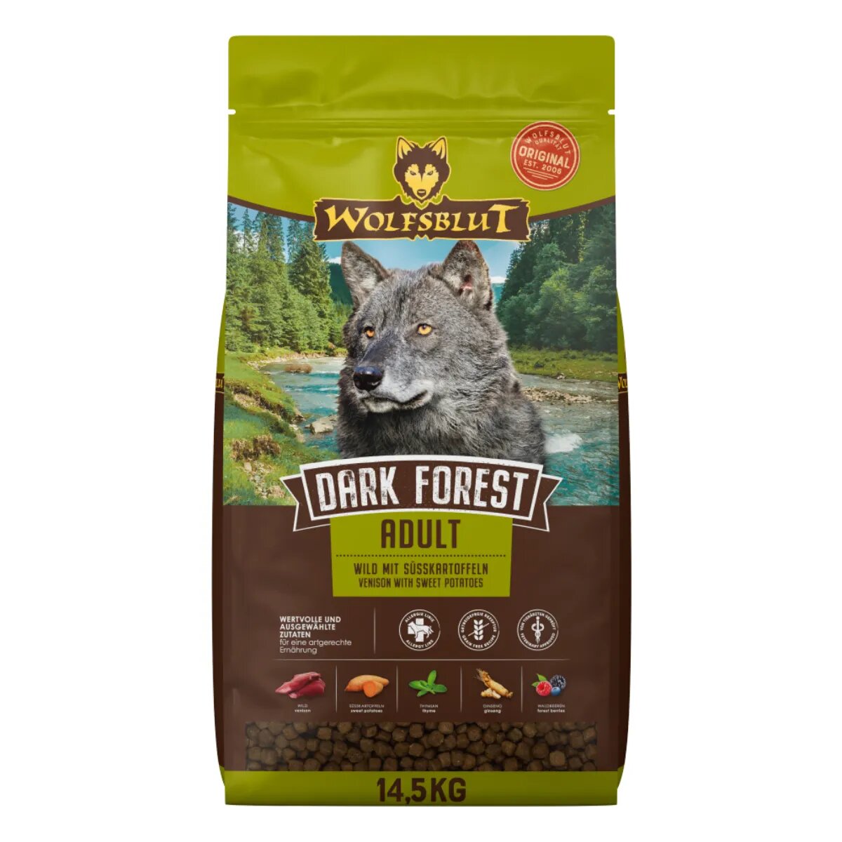 WOLFSBLUT Dark Forest XS-XL Vânat hrană uscată fără cereale câini 12.5kg