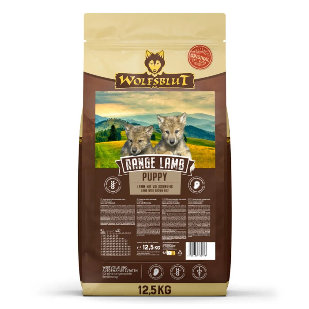 WOLFSBLUT Range Lamb Puppy XS-XL Miel hrană uscată câini junior 12.5kg