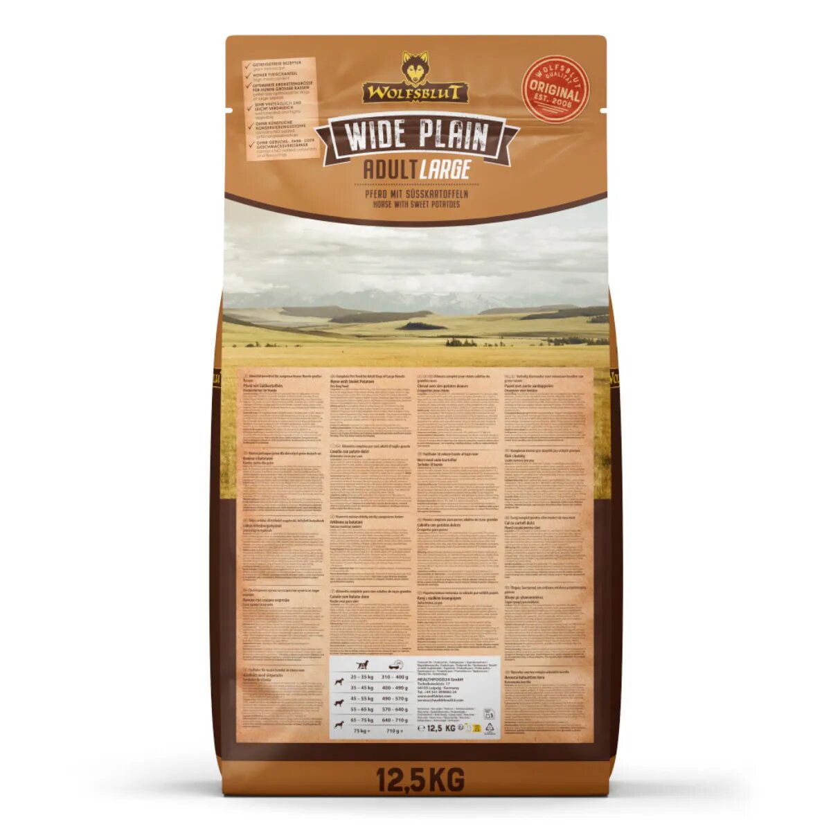 WOLFSBLUT Wide Plain Large Breed L-XL Cal hrană uscată fără cereale câini 12.5kg