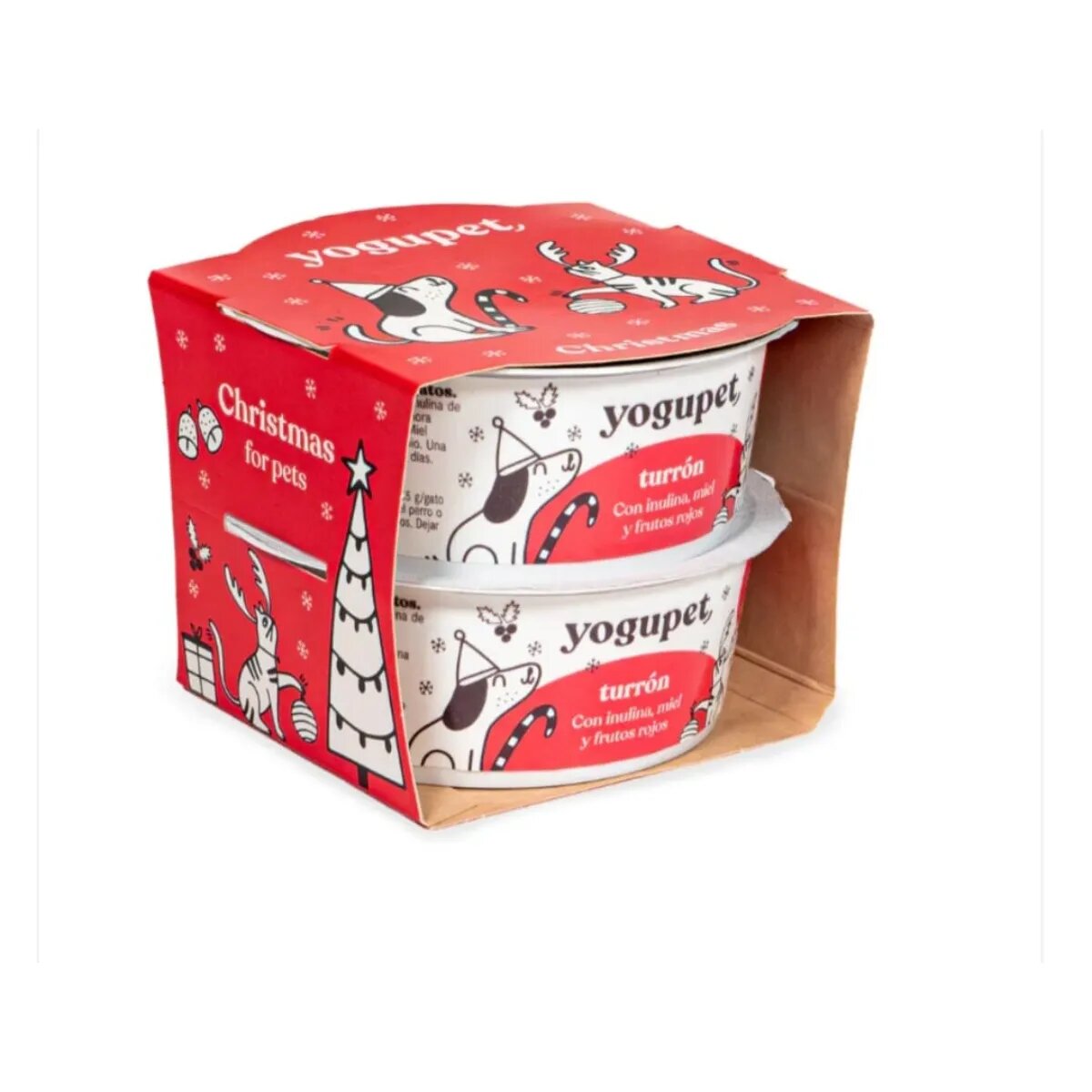 YOGUPET Christmas iaurt cu turrón XS-XL recompense câini (topping) multipack 110g x 2buc