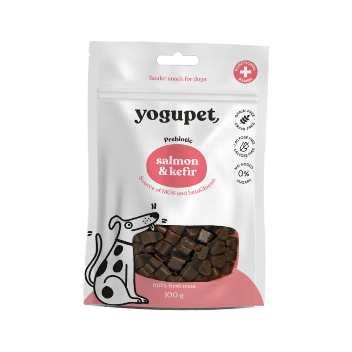 YOGUPET Snack Dog Somon & Kefir XS-XL Somon recompense fără cereale câini 100g