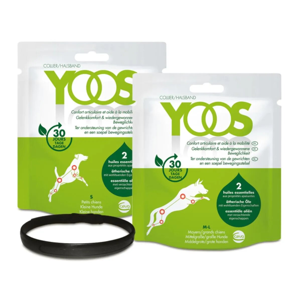 YOOS Zgardă pentru disconfort articular supliment sistem articular câini zgardă Zgardă pentru disconfort articular M-XL supliment sistem articular câini 1buc zgardă
