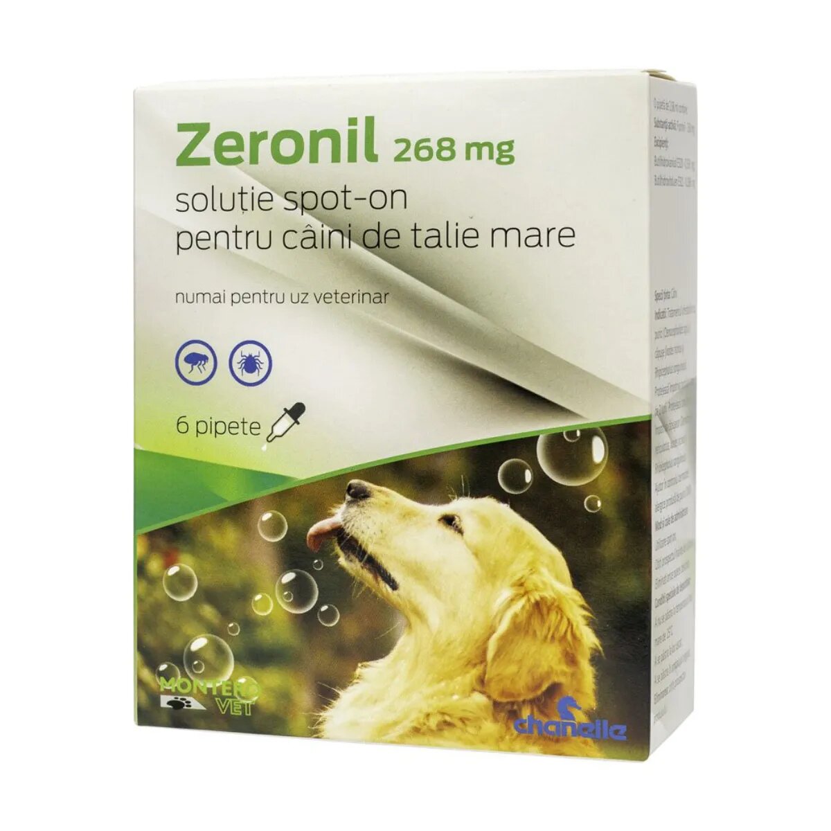ZERONIL deparazitare externă câini pipete deparazitare externă câini M-XL(20 - 40kg) pipete 268mg x 6buc