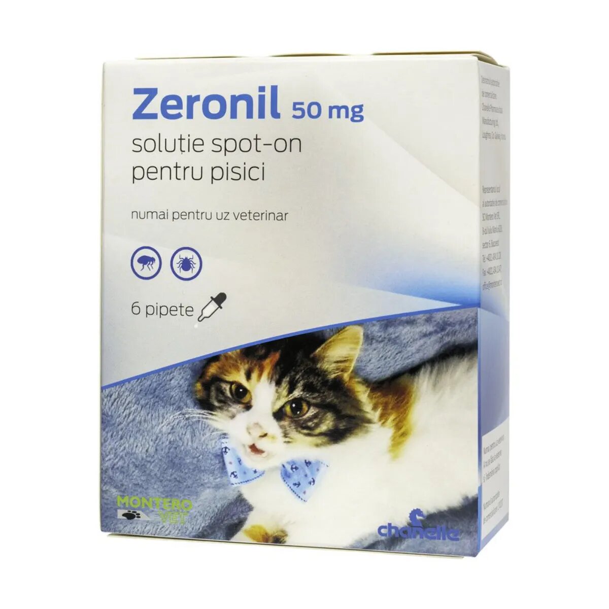 ZERONIL deparazitare externă pisici pipete 50mg x 6buc