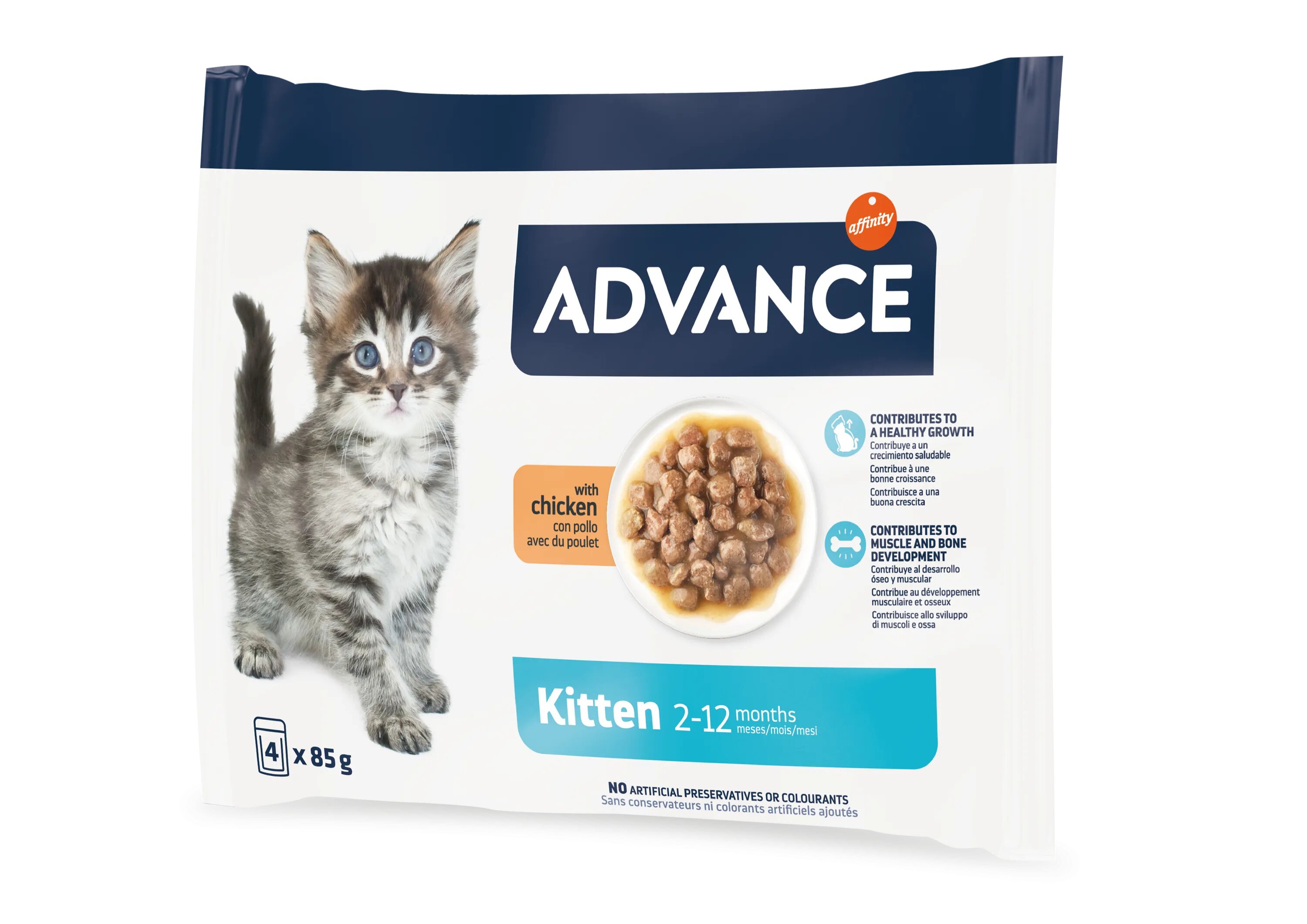 Advance Cat Wet Kitten Pui Multipack 4x85 g