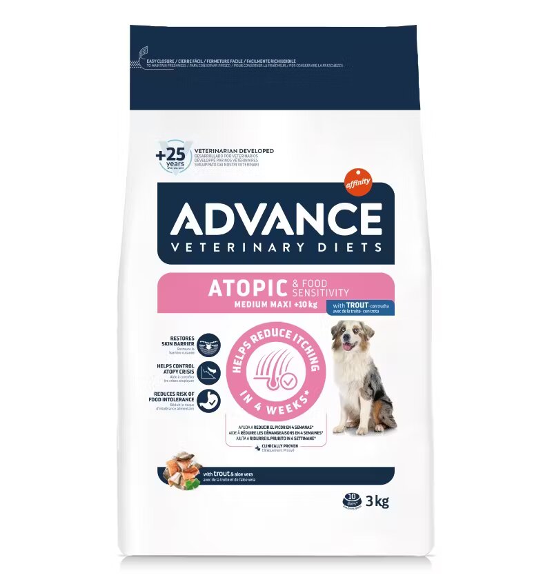 Advance Diets Advance Veterinary Diets Dog Atopic Derma Care Medium - Maxi 3 kg