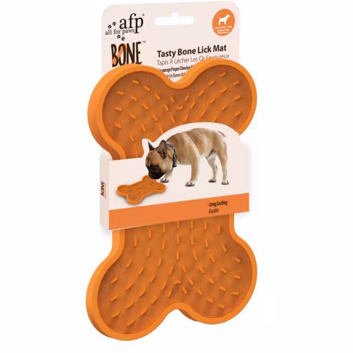 All For Paws Hranitor interactiv Bone Lick Mat S hranire lenta 20x14 cm