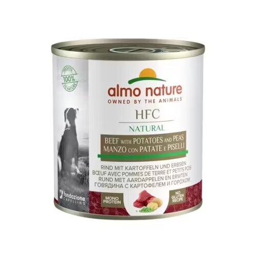 Almo Nature Hrana umeda caini HFC Conserva cu Vita Cartofi si Mazare 280 g