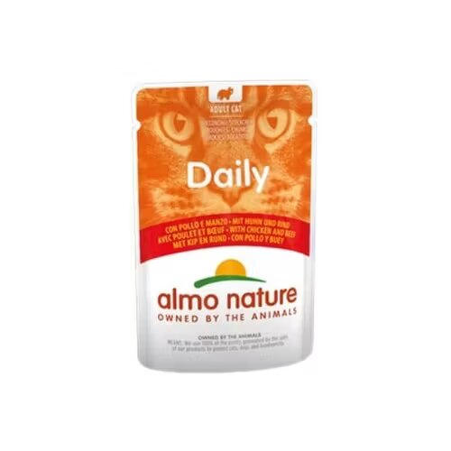 Almo Nature Hrana umeda pisici Daily Cat Plic Pui si Vita 70 g