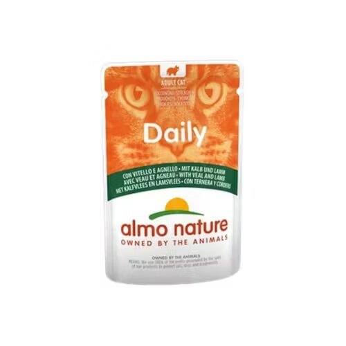 Almo Nature Hrana umeda pisici Daily Plic Vitel si Miel 70 g