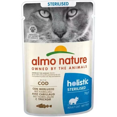 Almo Nature Hrana umeda pisici Holistic Sterilized Cod 70 g