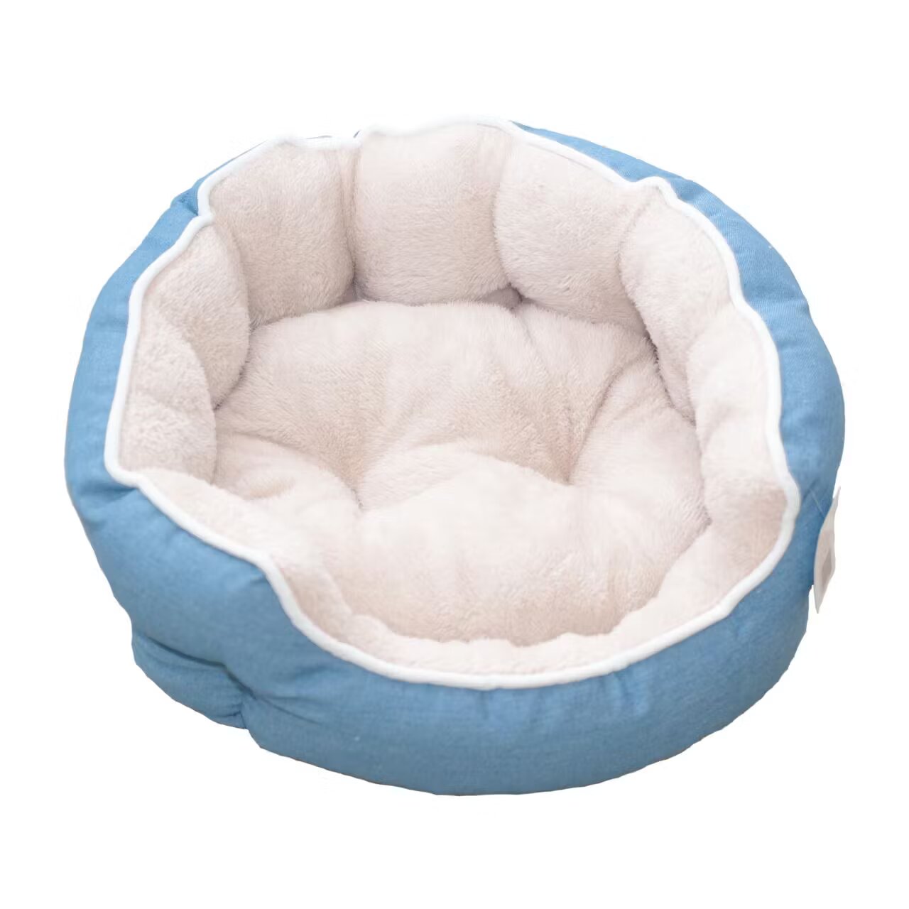 AMC Culcus Pentru Caini Si Pisici Jeans/plush Bleu-bej 59 X 53 X 20 Cm/ 9258-2002C