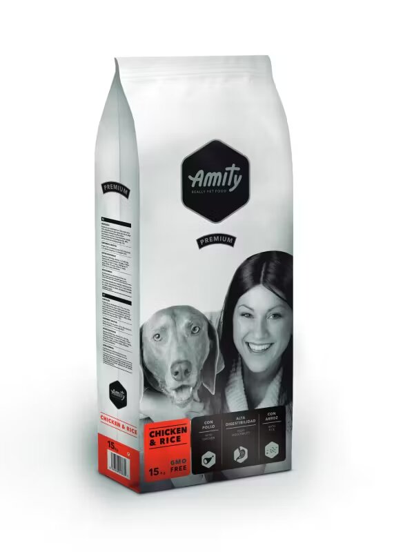 Amity Hrana Uscata Caini Premium Dogs Pui si Orez 15 kg