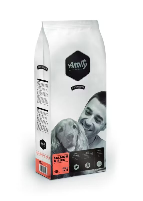 Amity Hrana Uscata Caini Premium Dogs Somon si Orez 15 kg