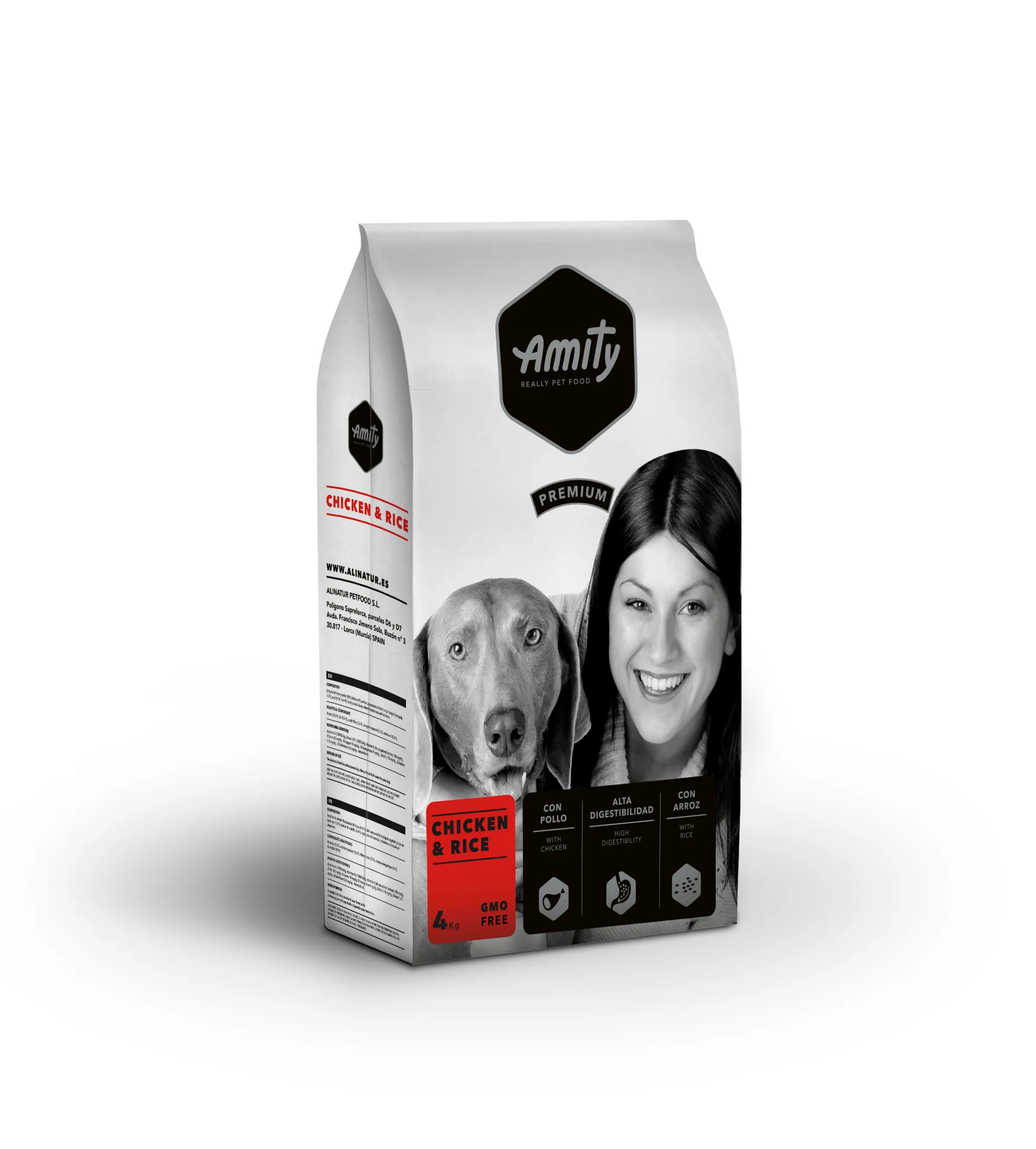 Amity Hrana Uscata Caini Premium Pui si Orez 4 kg