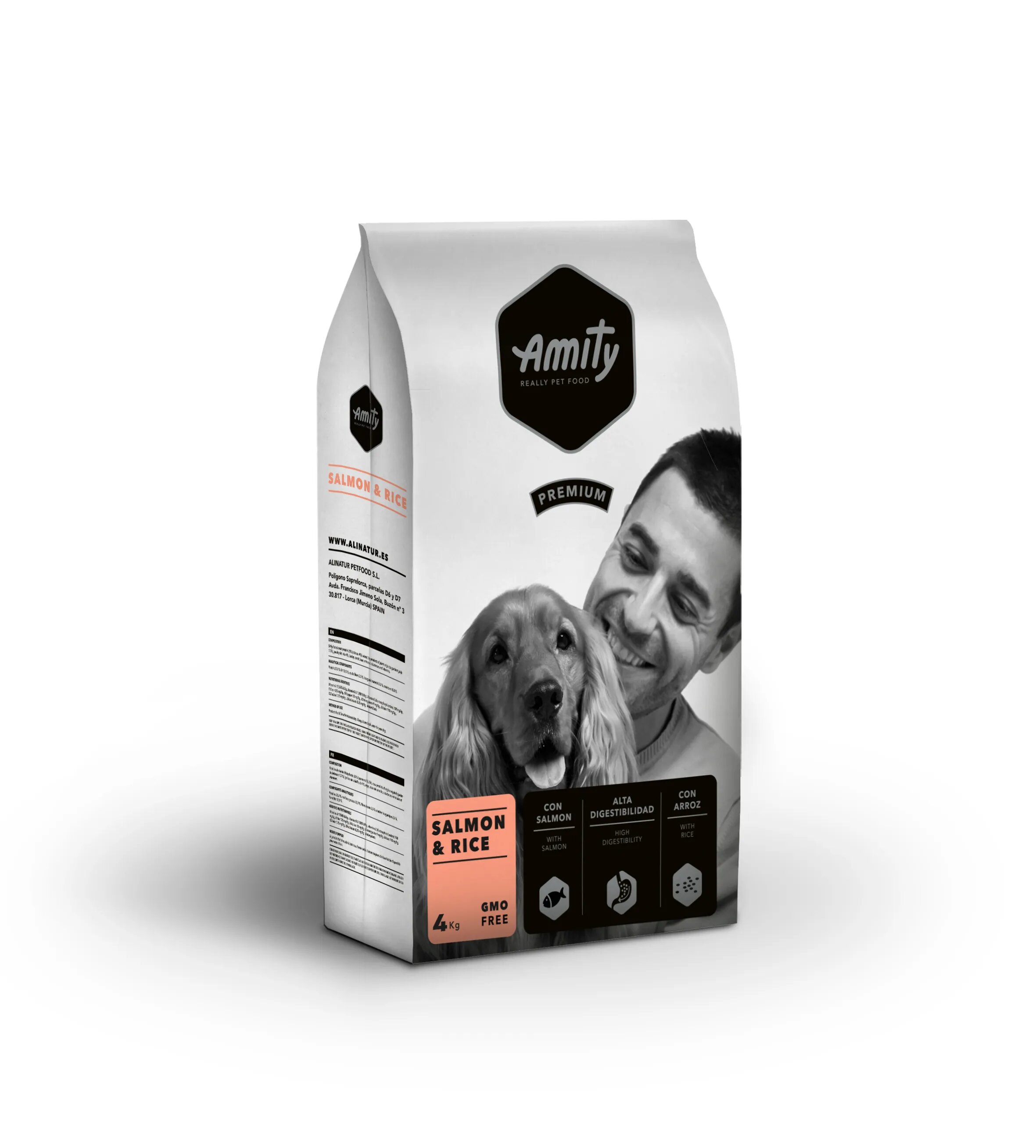 Amity Hrana Uscata Caini Premium Somon si Orez 4 kg