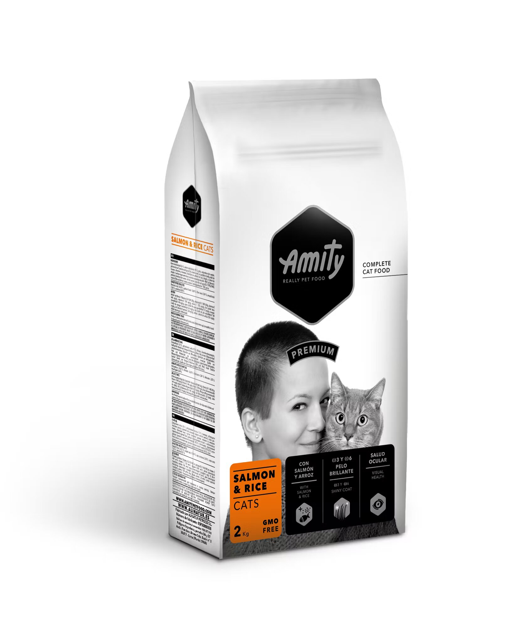 Amity Hrana Uscata Pisici Adult Somon si Orez 2 kg