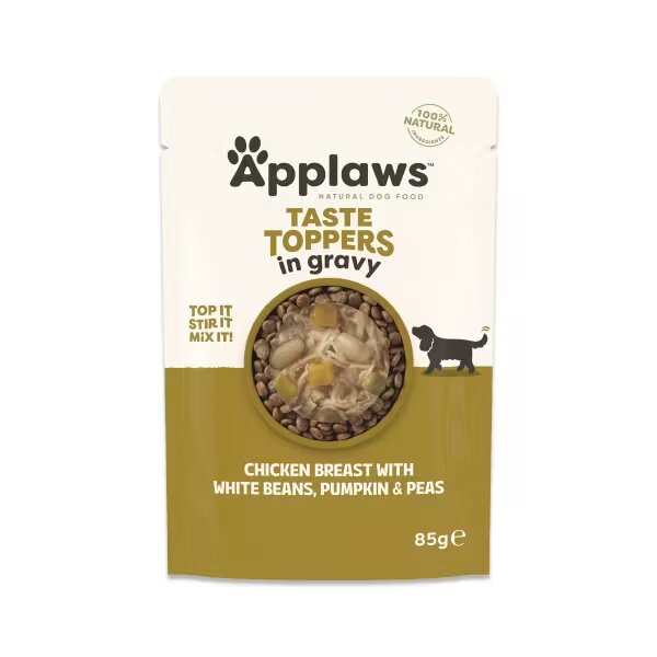 Applaws Hrana umeda caini Dog Taste Toppers Pui si Fasole in sos 85 g