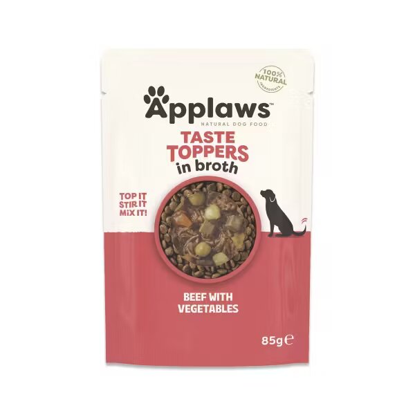 Applaws Hrana umeda caini Dog Taste Toppers Vita si Legume in supa 85 g
