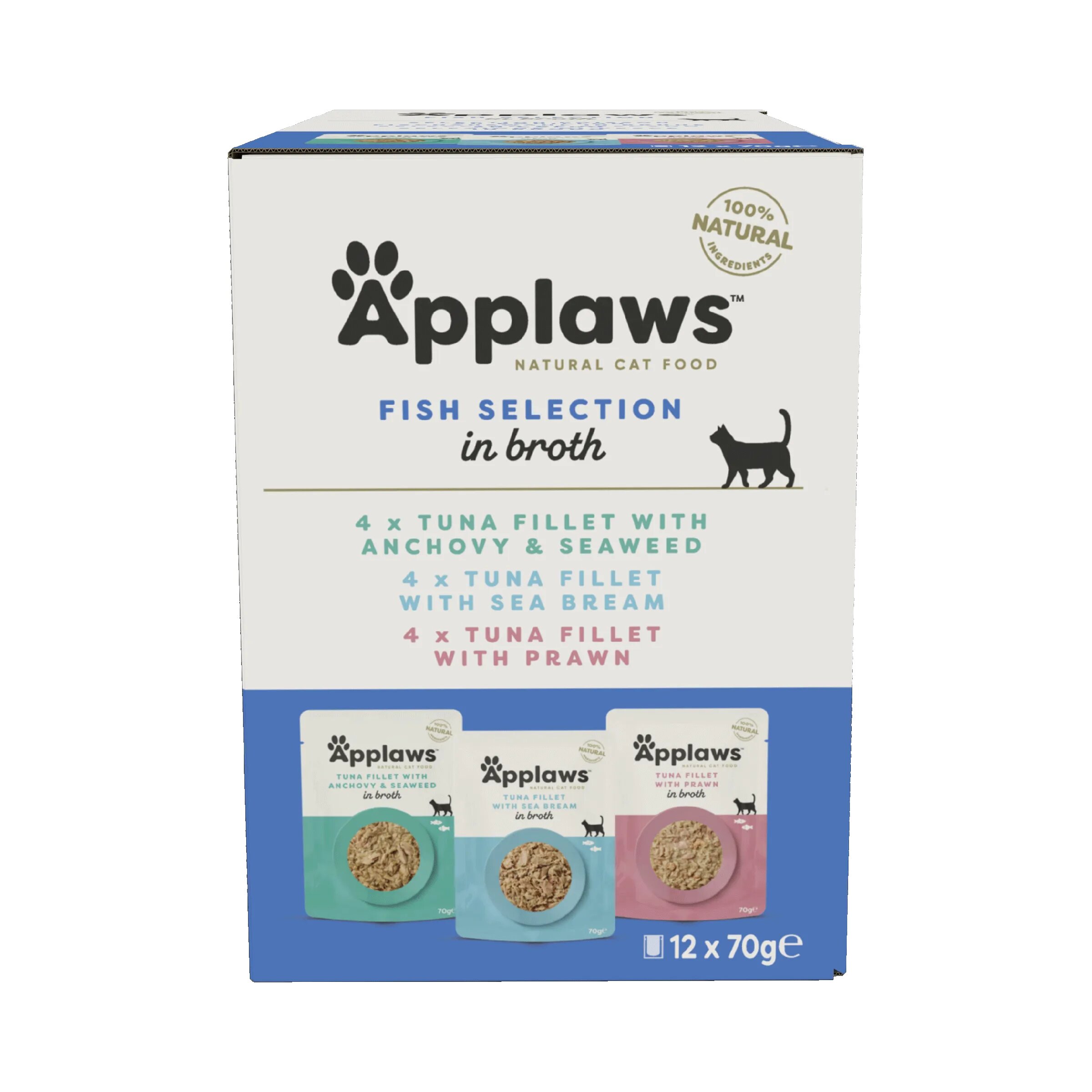 Applaws Hrana umeda pisici Cat Adult Selectie Peste Multipack Plicuri 12 x 70 g