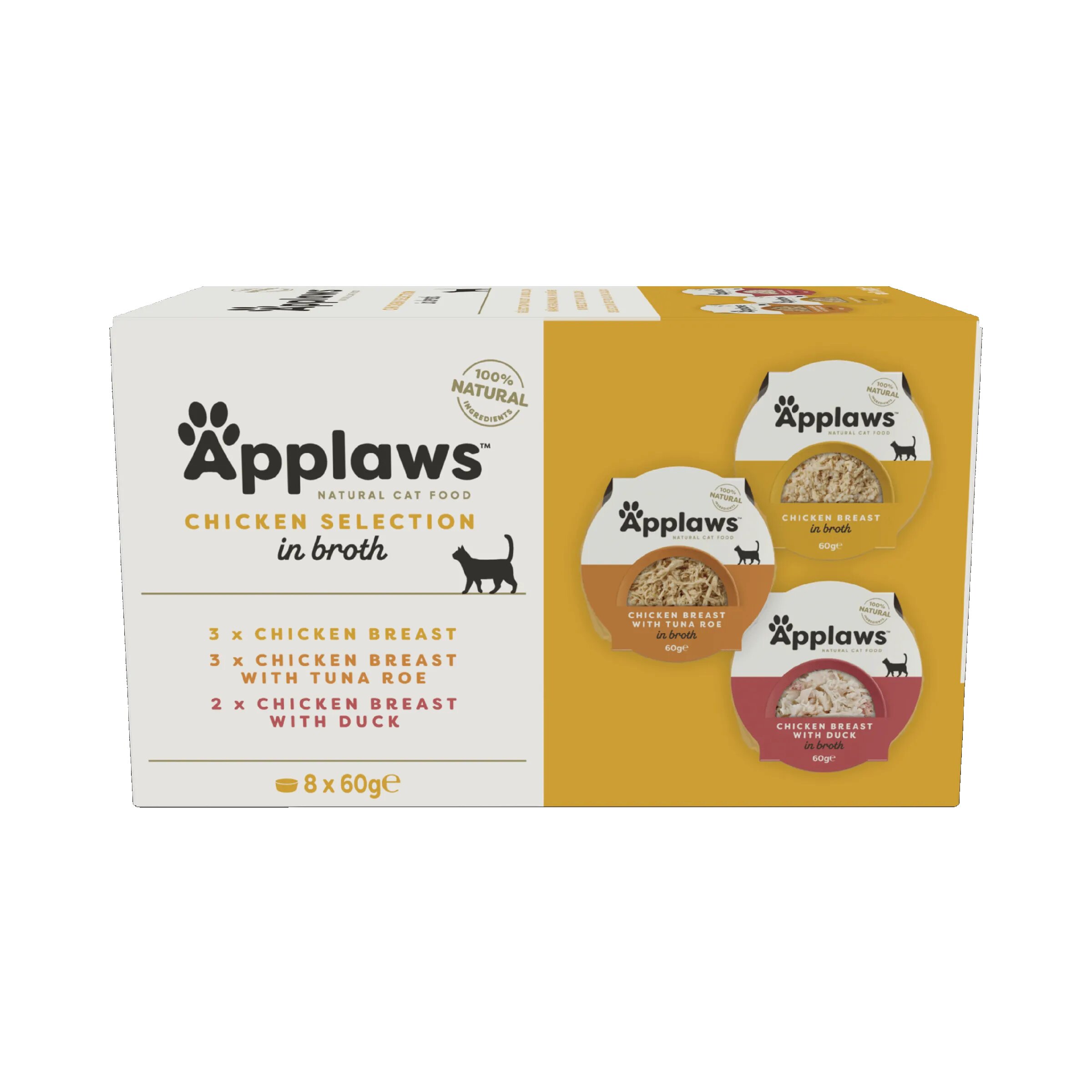 Applaws Hrana umeda pisici Cat Adult Selectie Pui Multipack Boluri 8 x 60 g