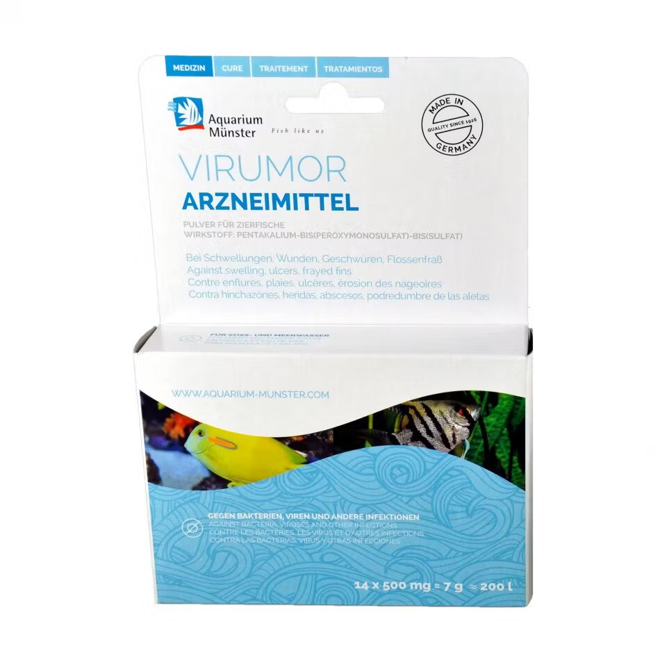 Aquarium Munster Tratament VIRUMOR 14 x 500 mg pentru 200 l Fresh/Marin