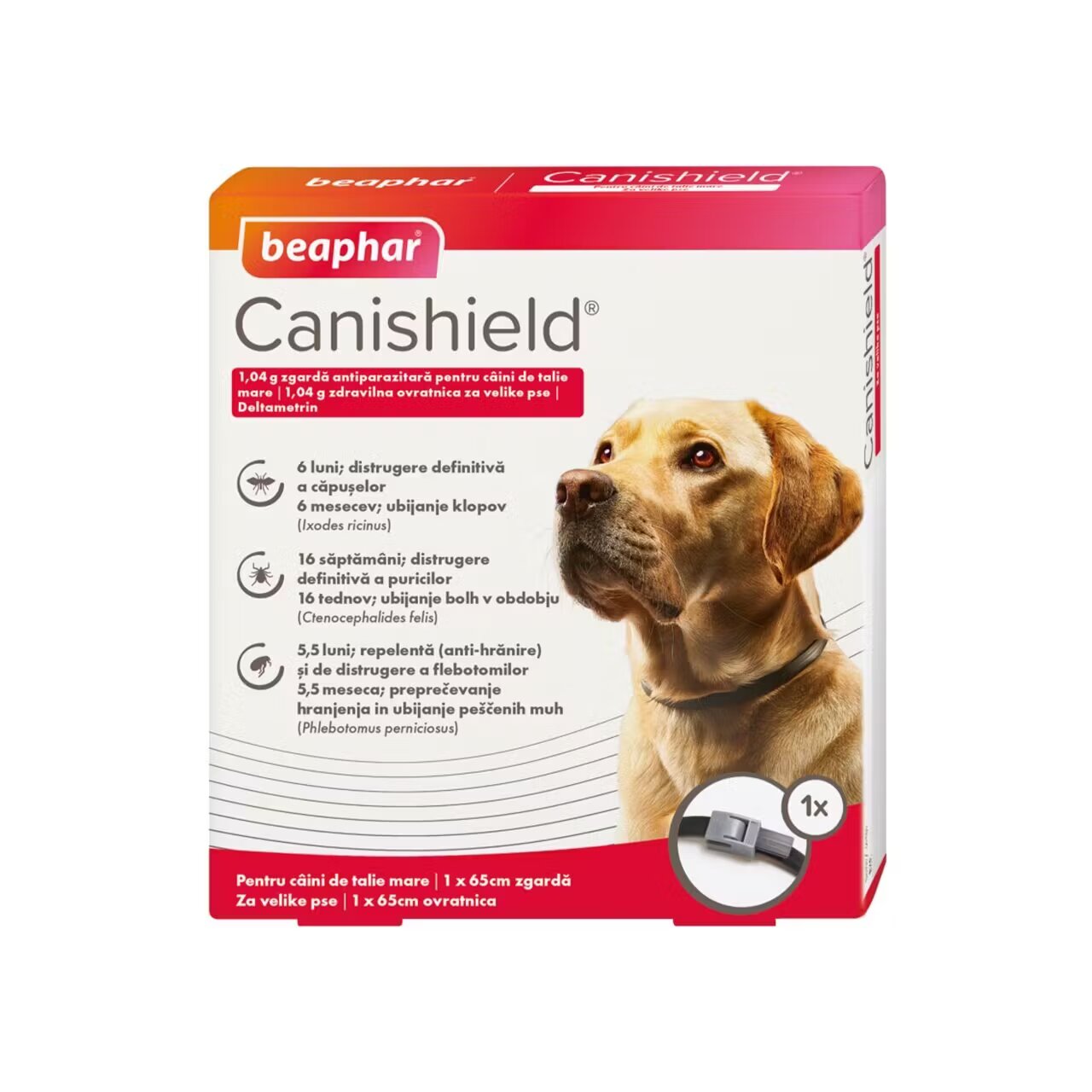 Beaphar Canishield Zgarda Antiparazitara Caini L/ 65 cm