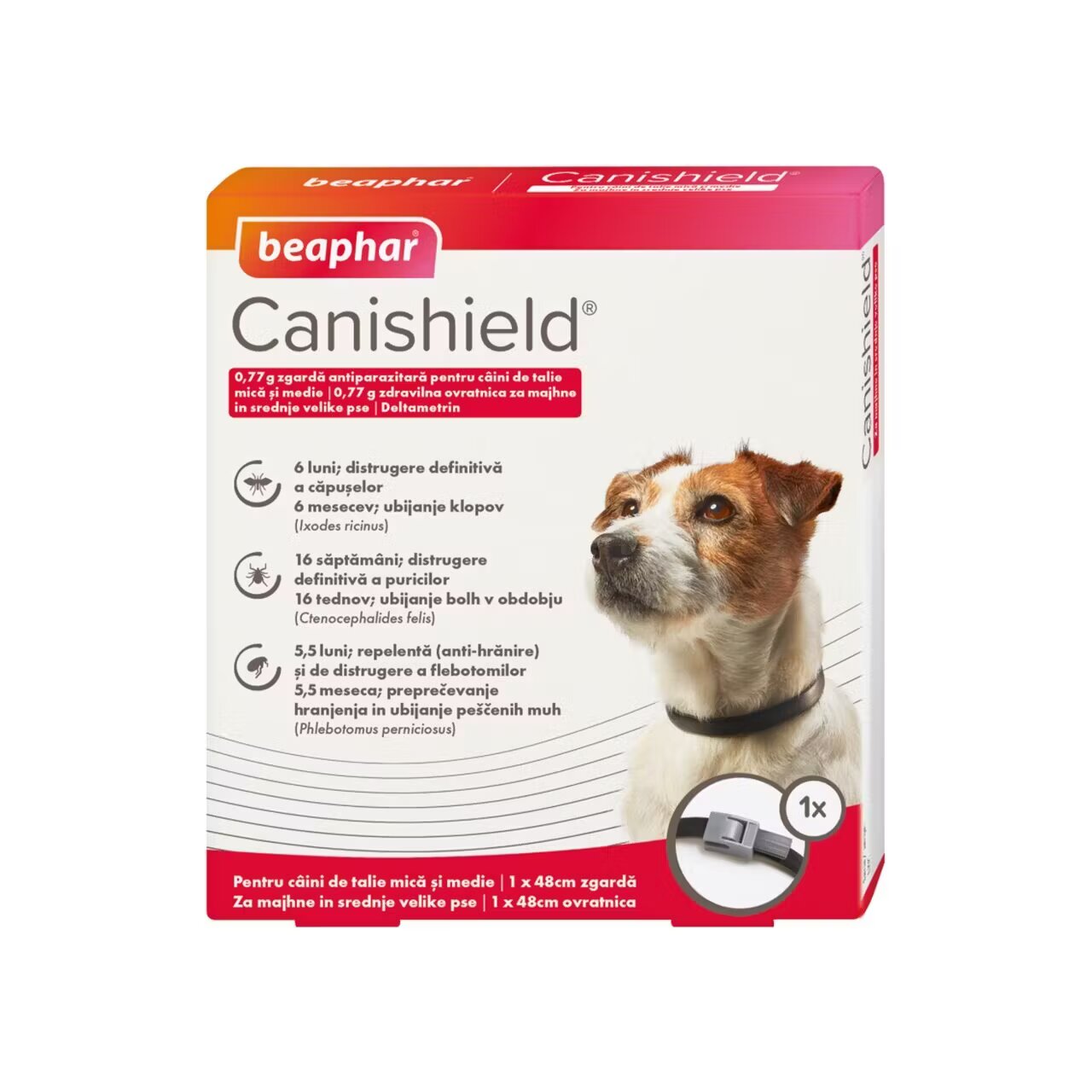 Beaphar Canishield Zgarda Antiparazitara Caini S-M/ 48 cm