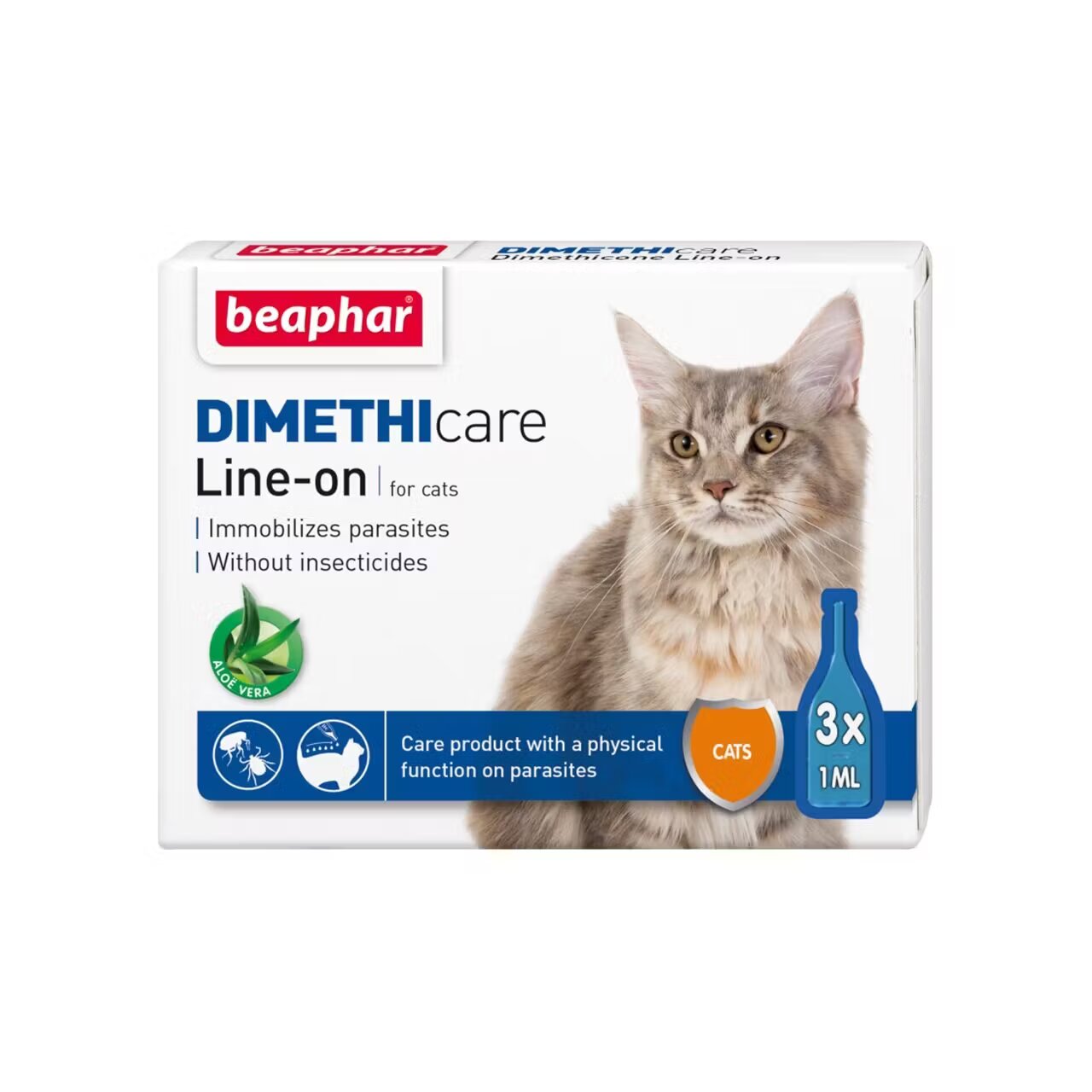 Beaphar Pipeta Antiparazitara Dimethicare Line-On Pisici 3 pipete x 1 ml