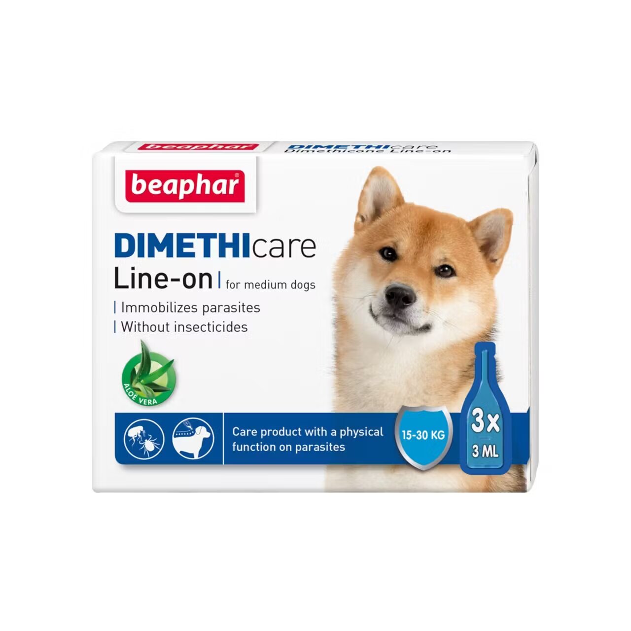 Beaphar Pipete Antiparazitare Dimethicare Line-On Caini M 3 pipete x 3 ml