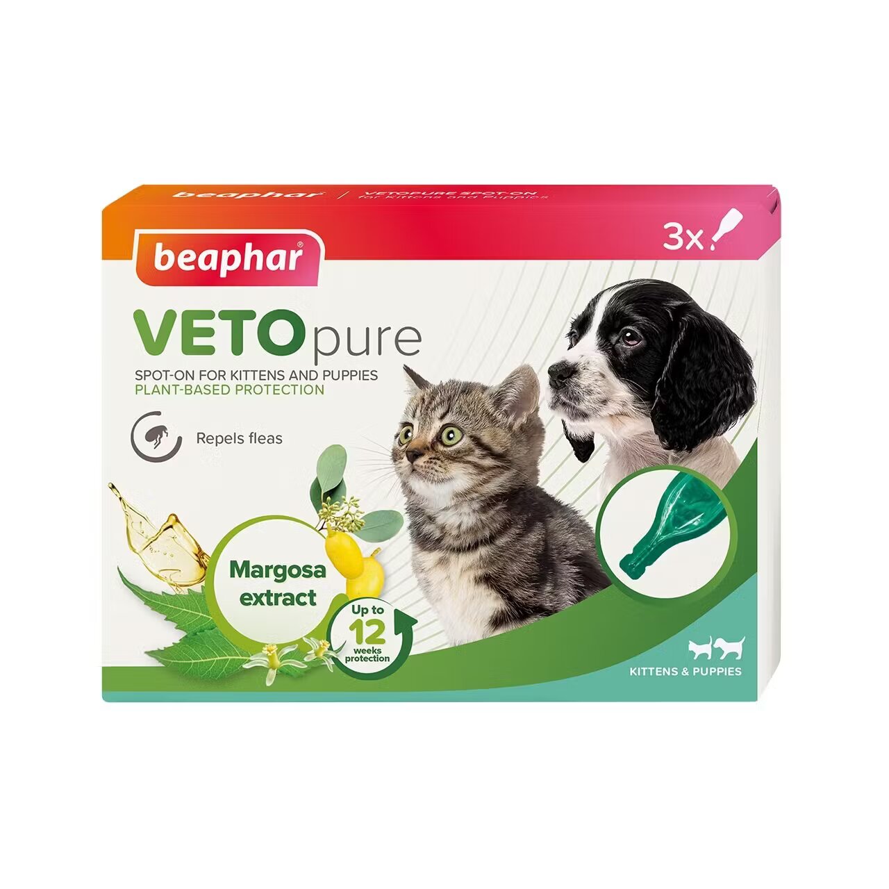 Beaphar Pipete Antiparazitare Vetopure Spot On Kitten/ Puppy 3 buc