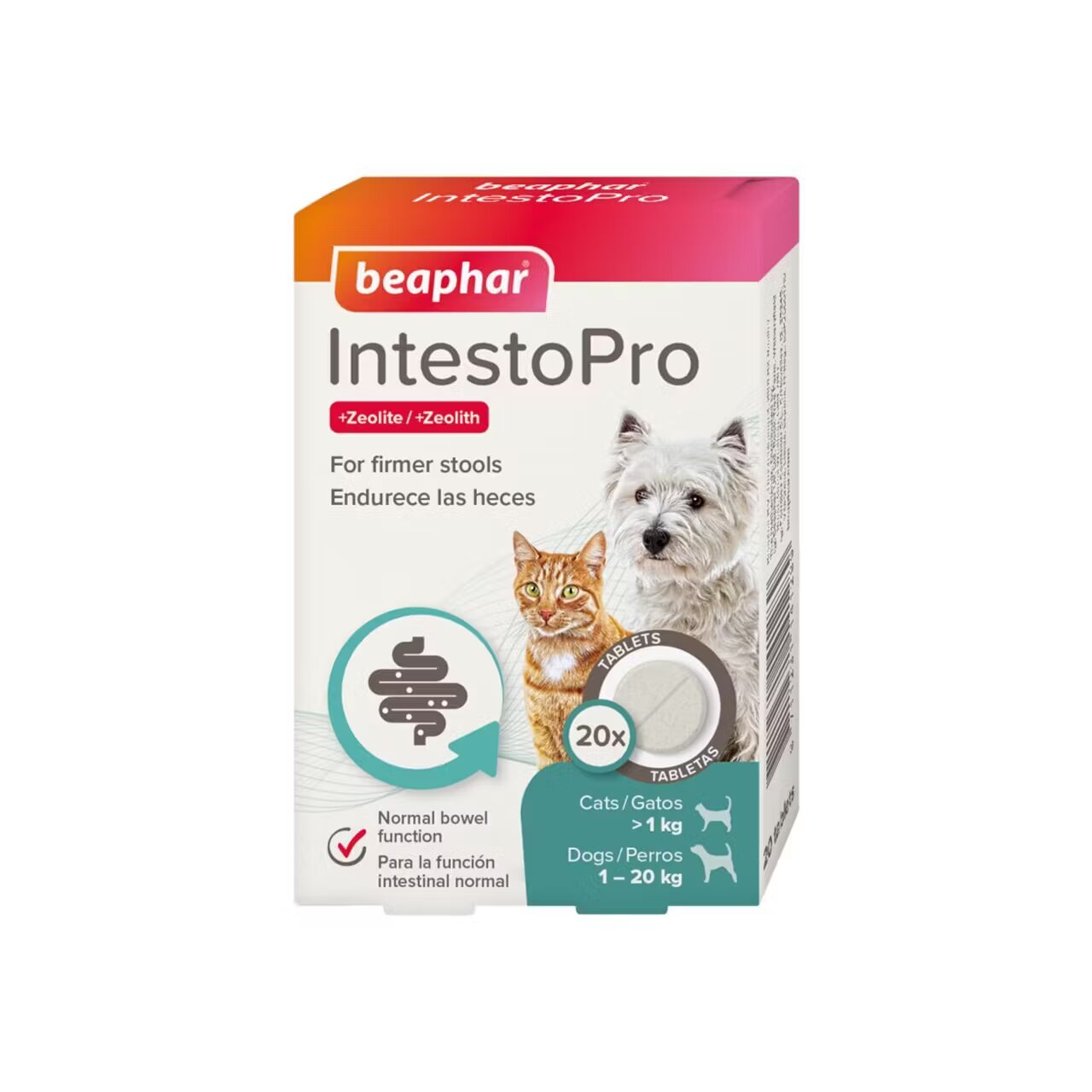 Beaphar Tablete Digestive Caini si Pisici Intestopro 1-20 kg S/ 20 tablete