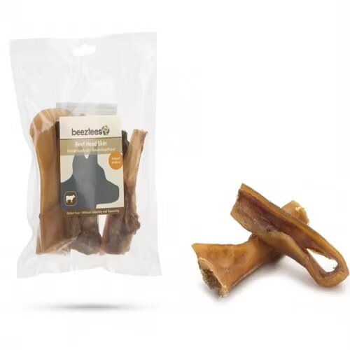 Beeztees Bucatele piele de cap de vita 250 g