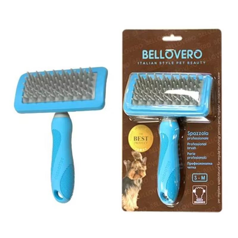 Bellovero Perie baie/ masaj pentru caini si pisici cauciuc