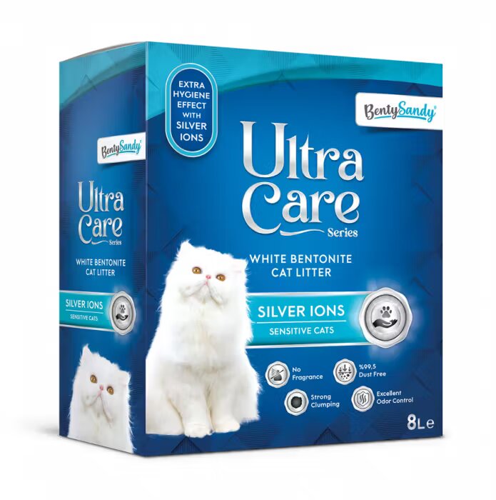 Benty Sandy Ultra Care Asternut Igienic Ultra Care Ioni de Argint pentru Pisici Sensibile 8 L