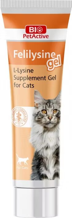 Bio Petactive L-Lysine Supliment Gel pentru pisici 100 ml