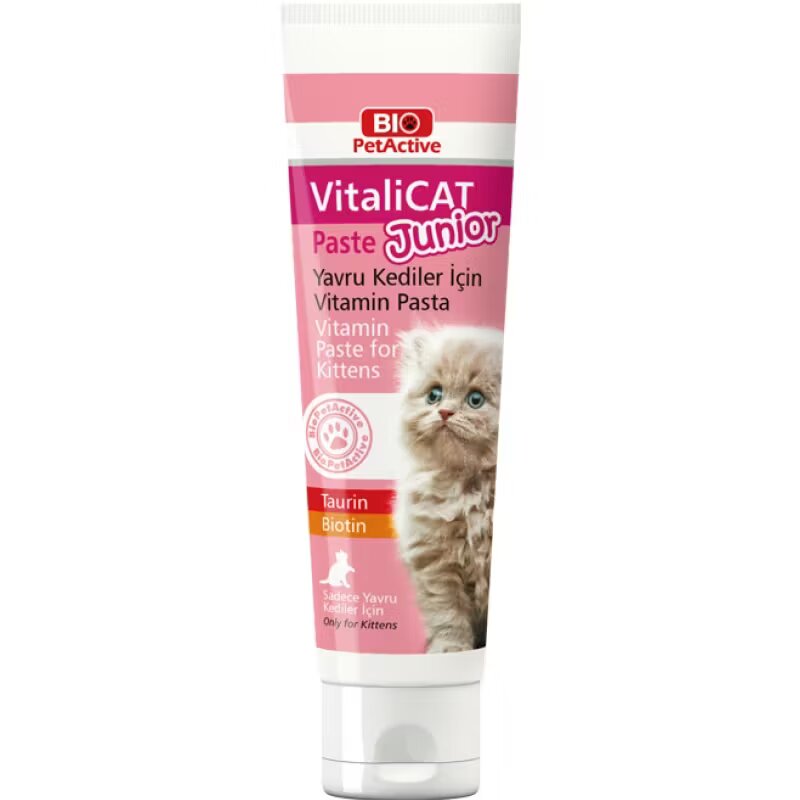 Bio Petactive Pasta cu vitamine pentru puii de pisica Vitali Cat Junior Paste 100 ml