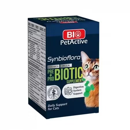 Bio Petactive Synbioflora PreProbiotics pentru Pisici 60 tablete