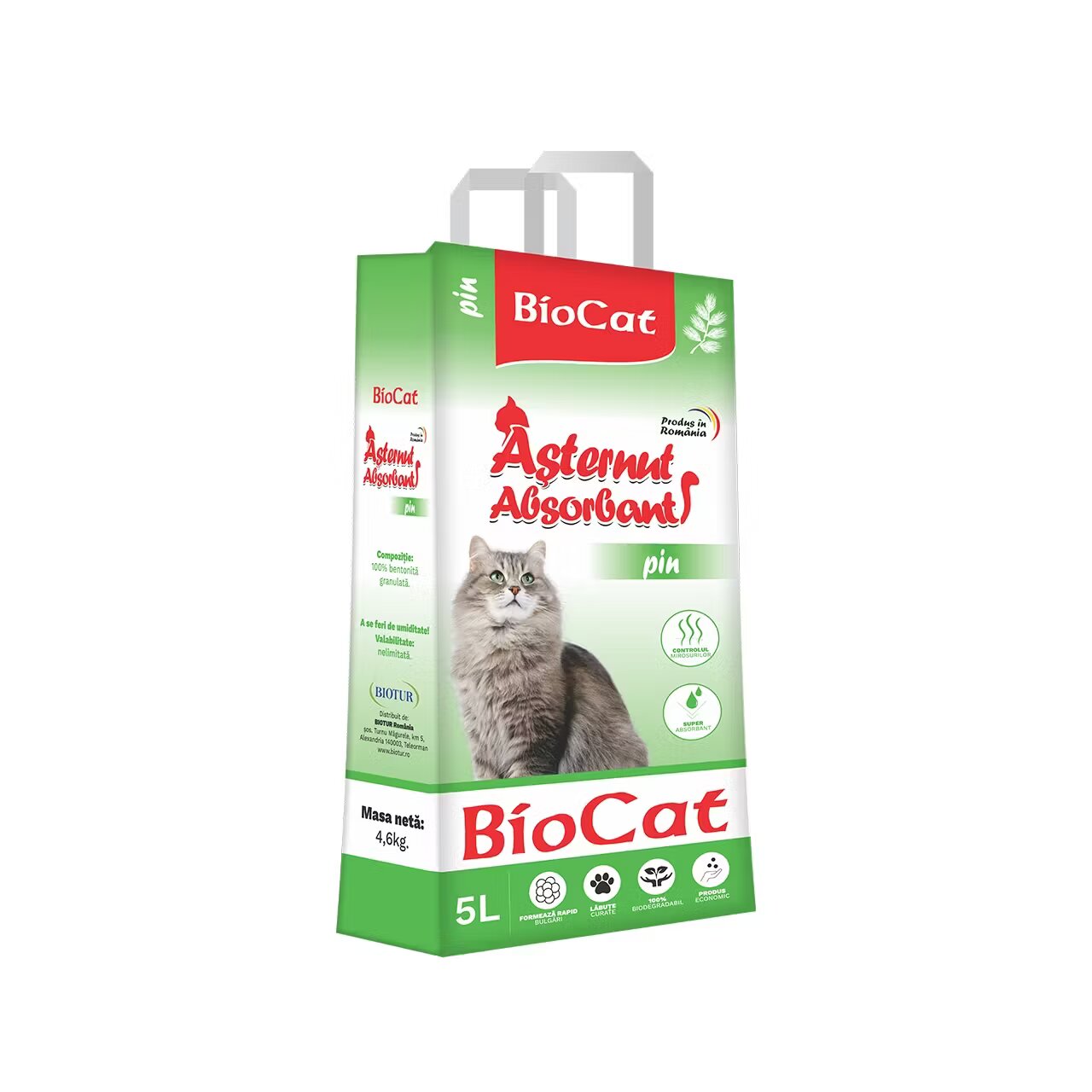 Biocat Asternut Litiera Pisici Nisip Pin 5 L