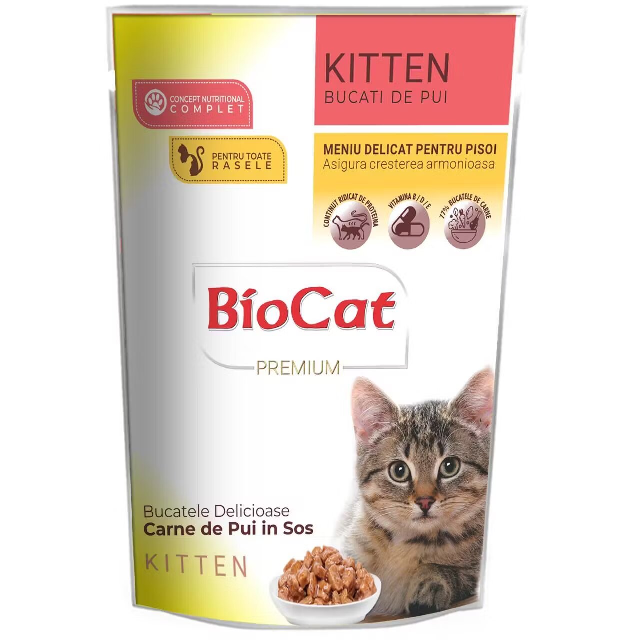 Biocat Bio Cat Plic Kitten Pui In Sos 85 g
