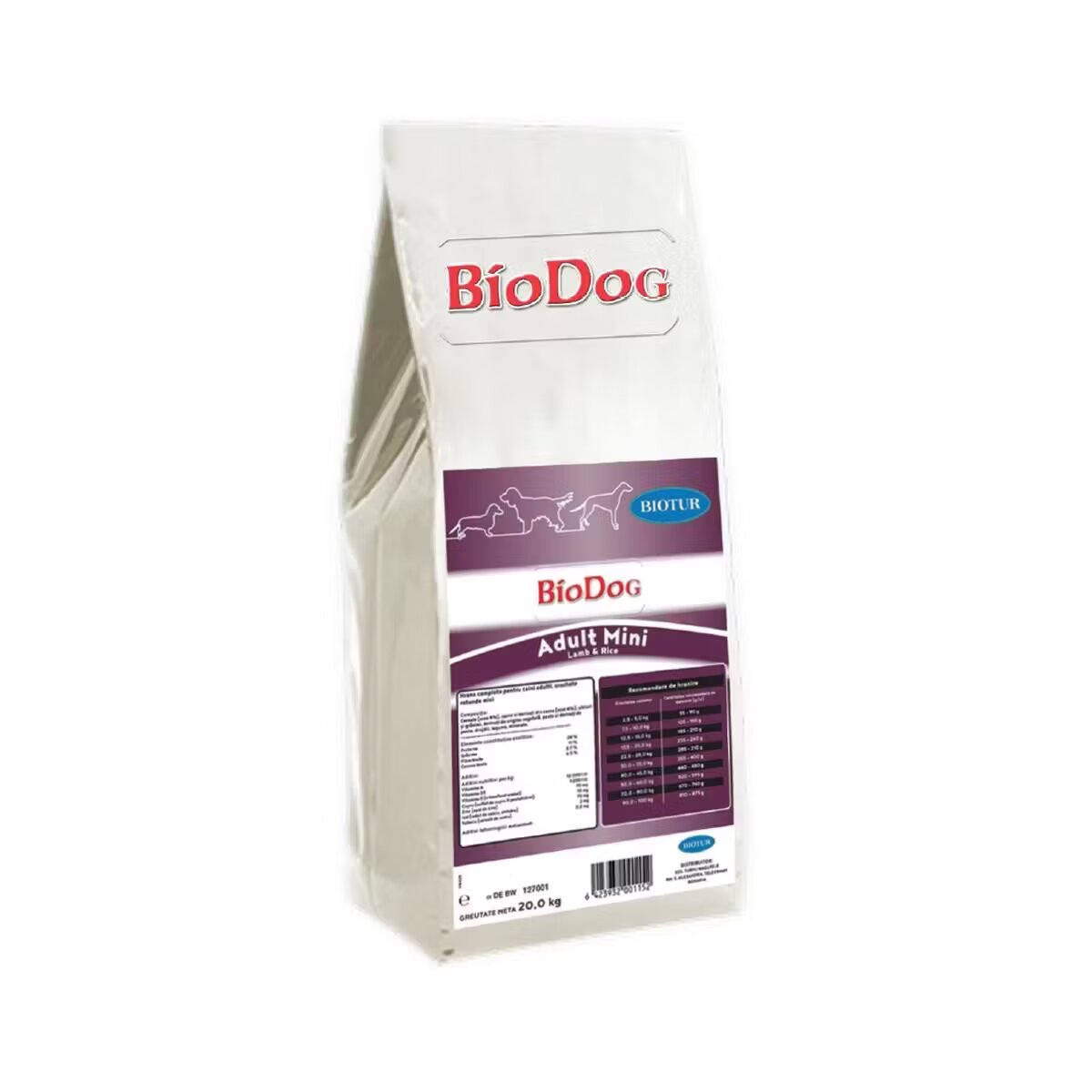 Biodog Hrana Uscata Pentru Caini Adult Mini Lamb & Rice 20 Kg