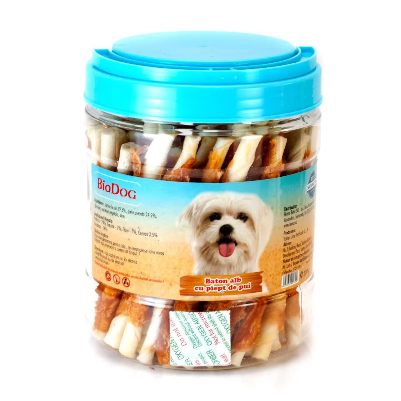 Biodog Recompense Caini Baton Alb Cu Piept De Pui 500 g