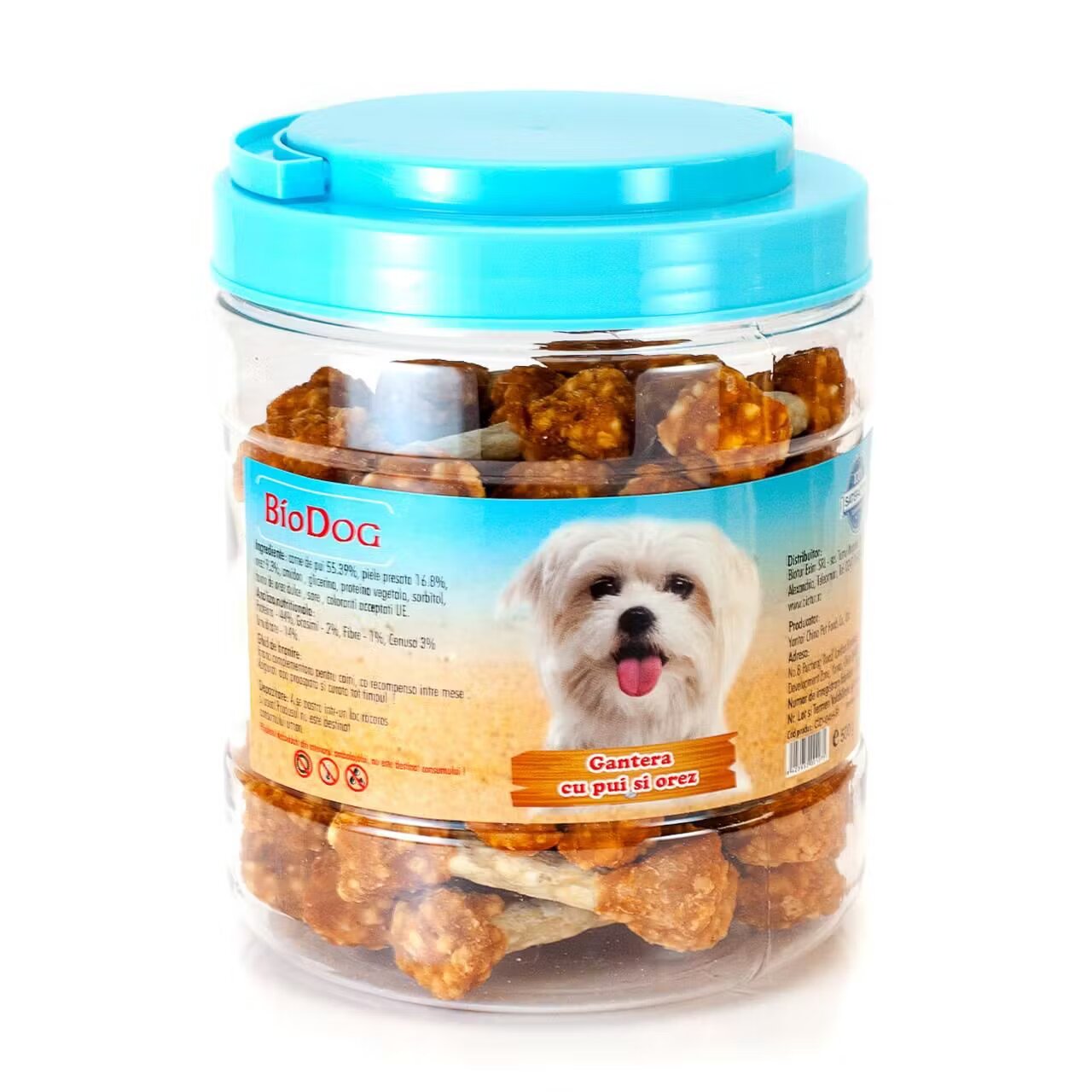 Biodog Recompense Pentru Caini Gantera Cu Pui Si Orez 500 Gr/ Cd-04h-r
